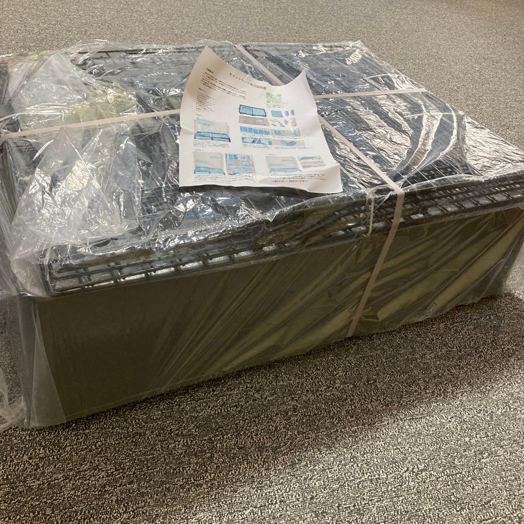 N&S 猫 キャットケージ トイレ収納型 2段 キャスター付き グレー, 2段