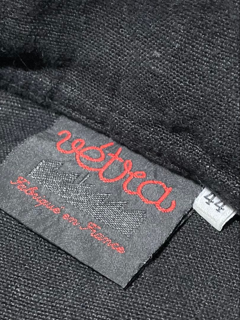 べトラ　リネン ブラック　フランス ビンテージ　ユーロ　モールスキン