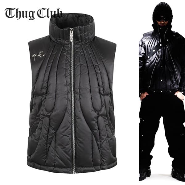 正規品 THUG CLUB Cave  ダウンベスト 2 ブラック