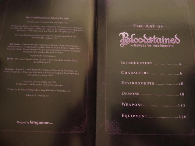 アート・デザイン・音楽 Art of Bloodstained Ritual of the Night