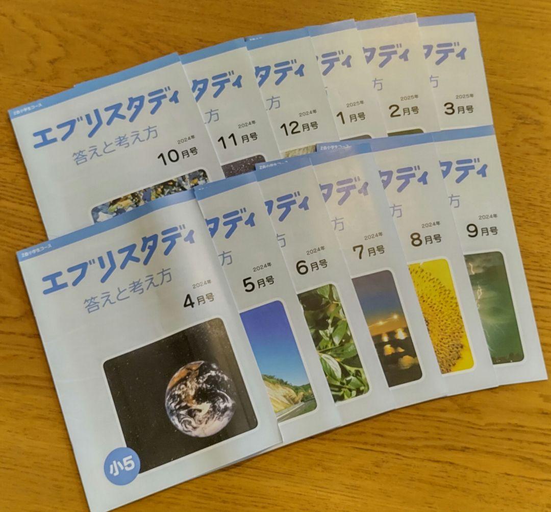 Z会　小5　エブリスタディ　 2024年4月-2025年3月　最新版　１年分
