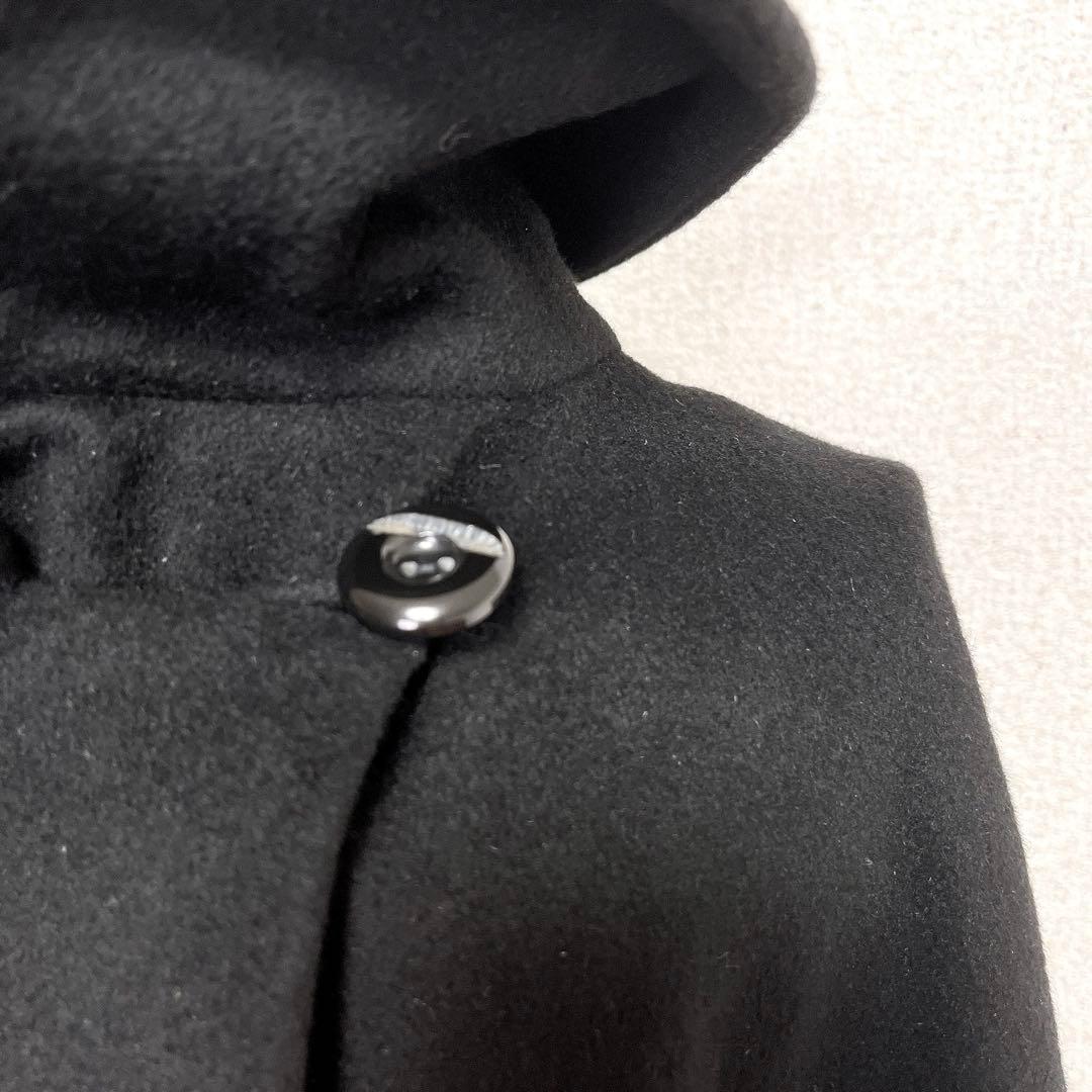 高級 カシミヤ アンゴラ ウール ポンチョ コート マント ショール 襟 ロング