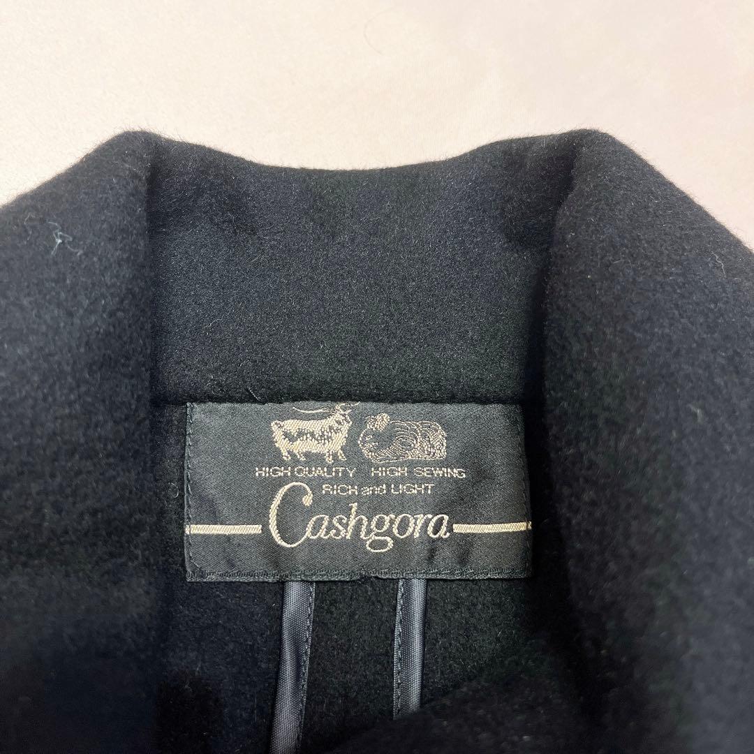 高級 カシミヤ アンゴラ ウール ポンチョ コート マント ショール 襟 ロング