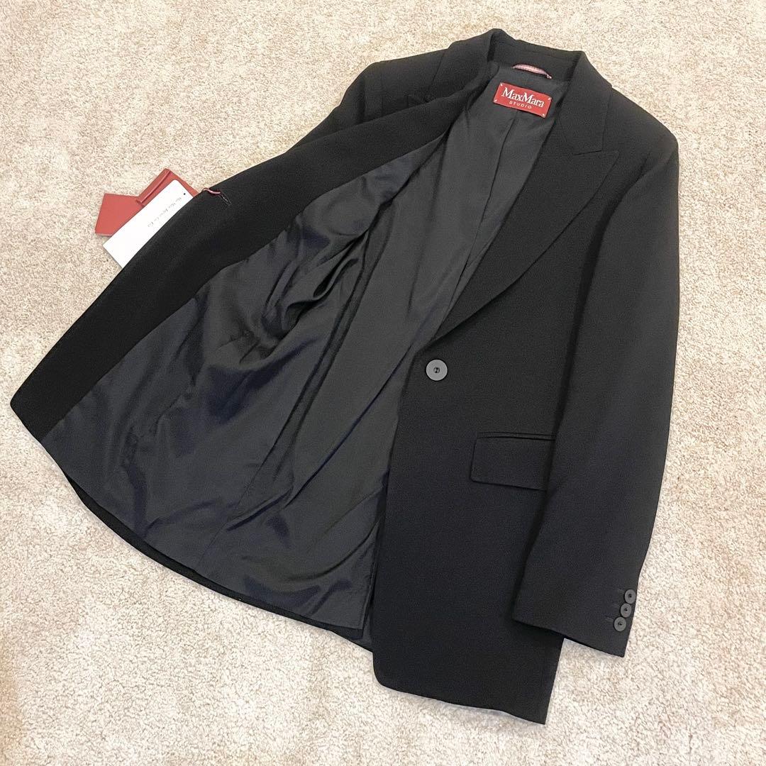 【新品】マックスマーラストゥディオ テーラードジャケット 黒 タグ・ハンガー付