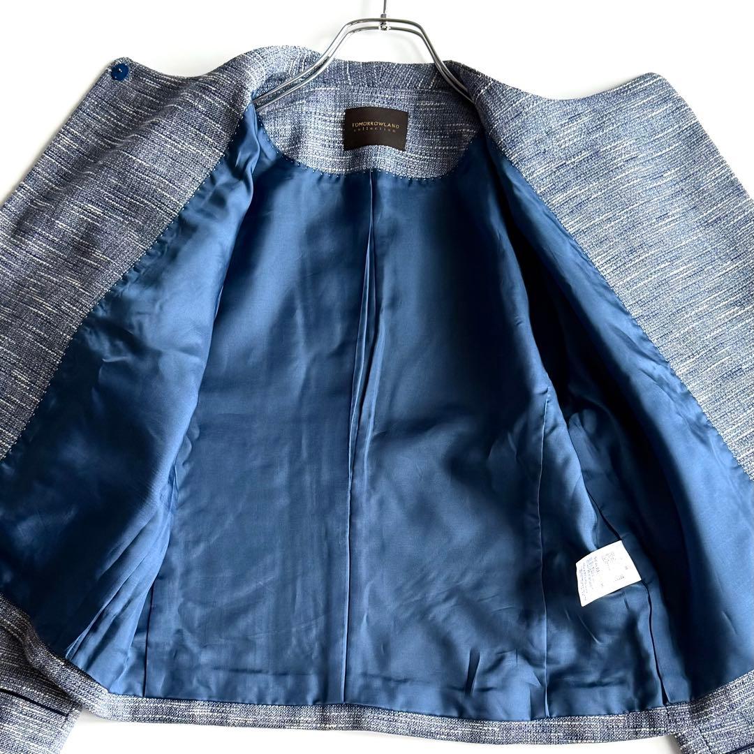 【25SS】 トゥモローランドコレクション ラメツイード クルーネックジャケット