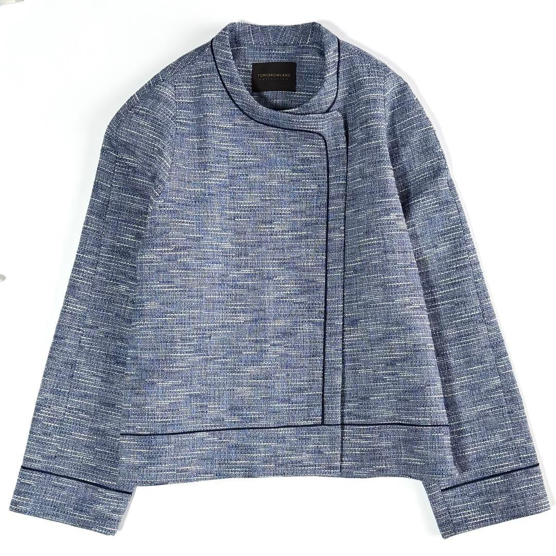 【25SS】 トゥモローランドコレクション ラメツイード クルーネックジャケット