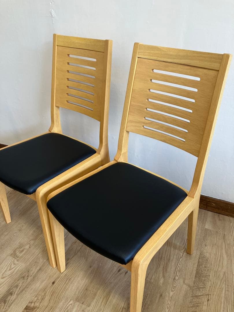 TOYO FURNITURE ダイニングチェア 2脚セット ナチュラル リペア品