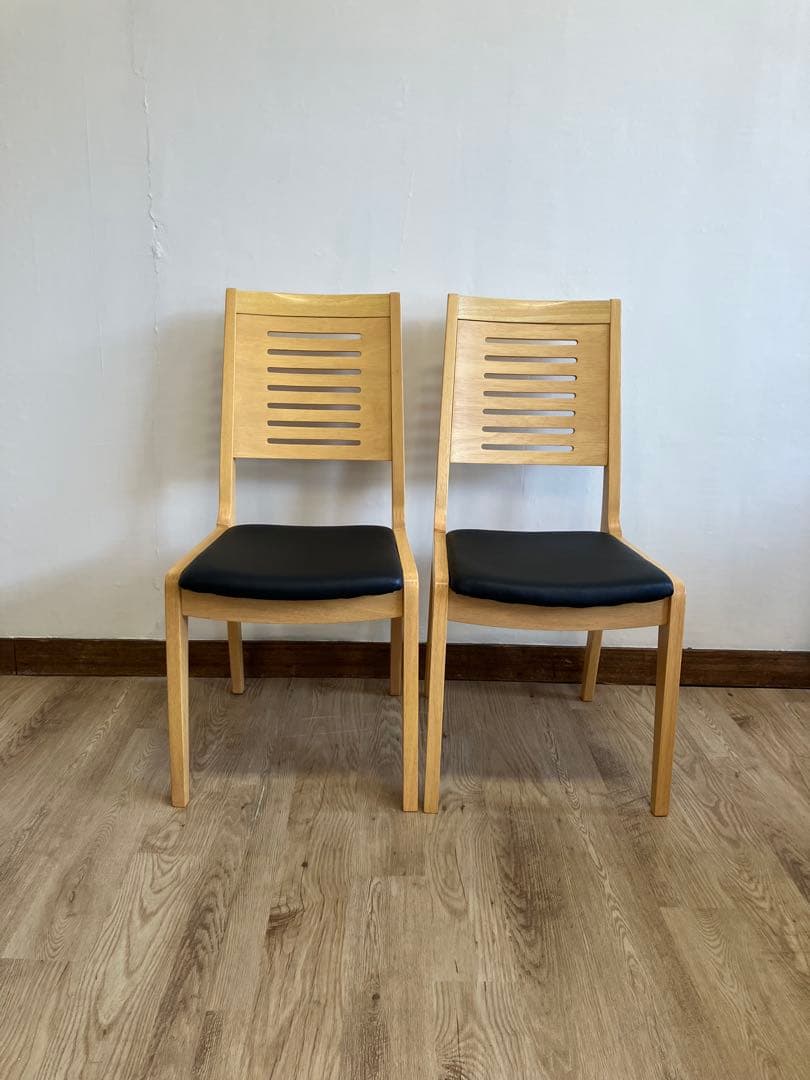 TOYO FURNITURE ダイニングチェア 2脚セット ナチュラル リペア品