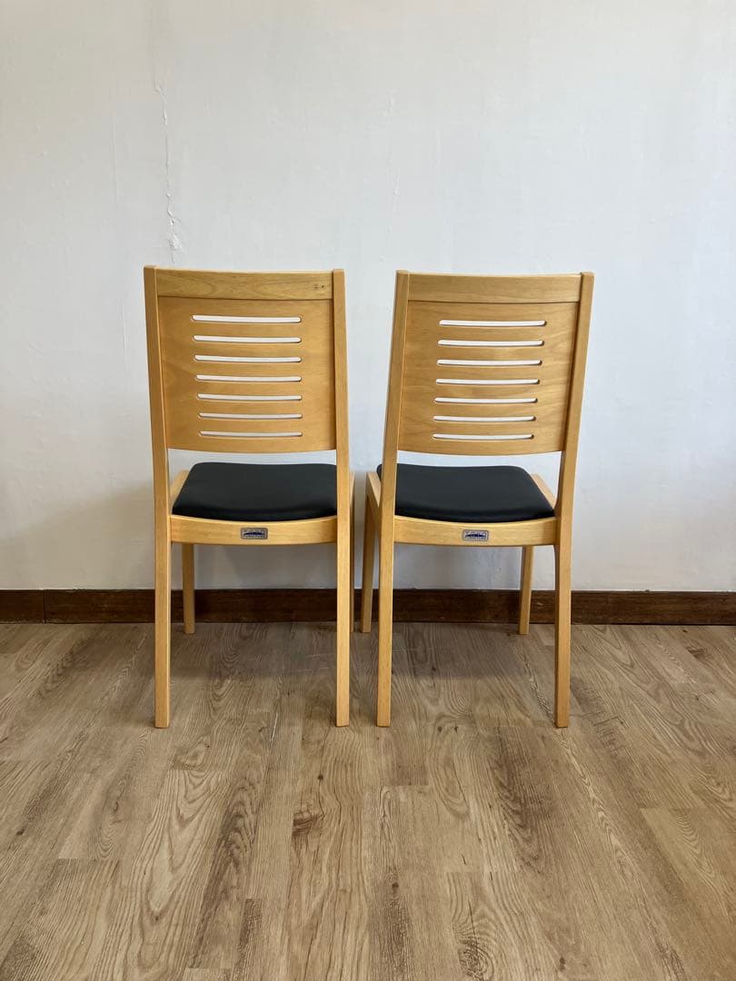 TOYO FURNITURE ダイニングチェア 2脚セット ナチュラル リペア品