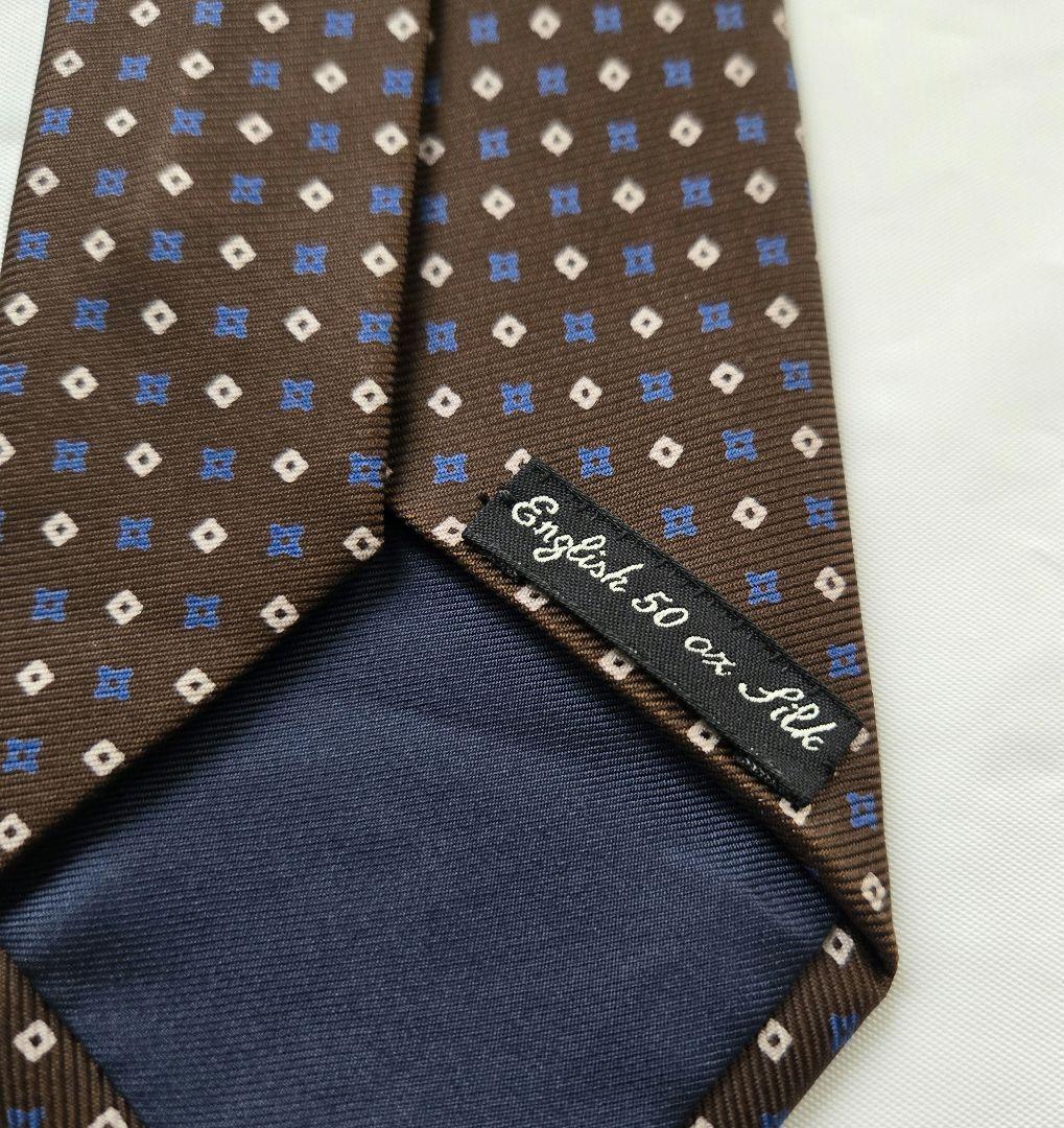 美品　holiday and brown 50oz シルク ネクタイ ブラウン