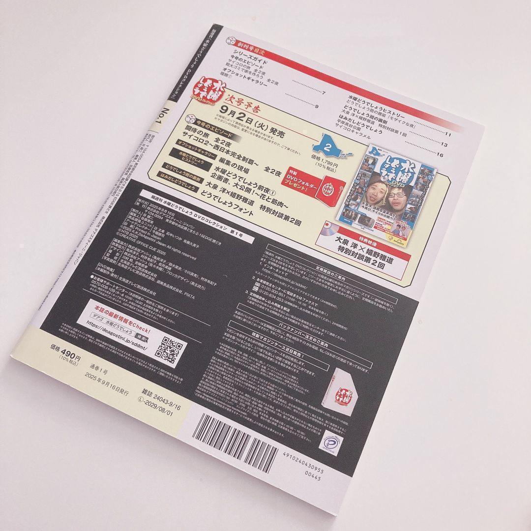 水曜どうでしょう DVD 雑誌 ディアゴスティーニ 特製DVDフォルダー付★
