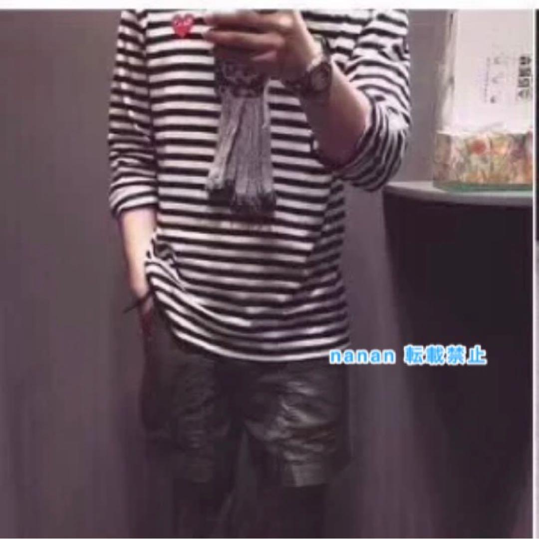 【新品】プレイコムデギャルソン ボーダーロンT ブラックメンズMサイズ