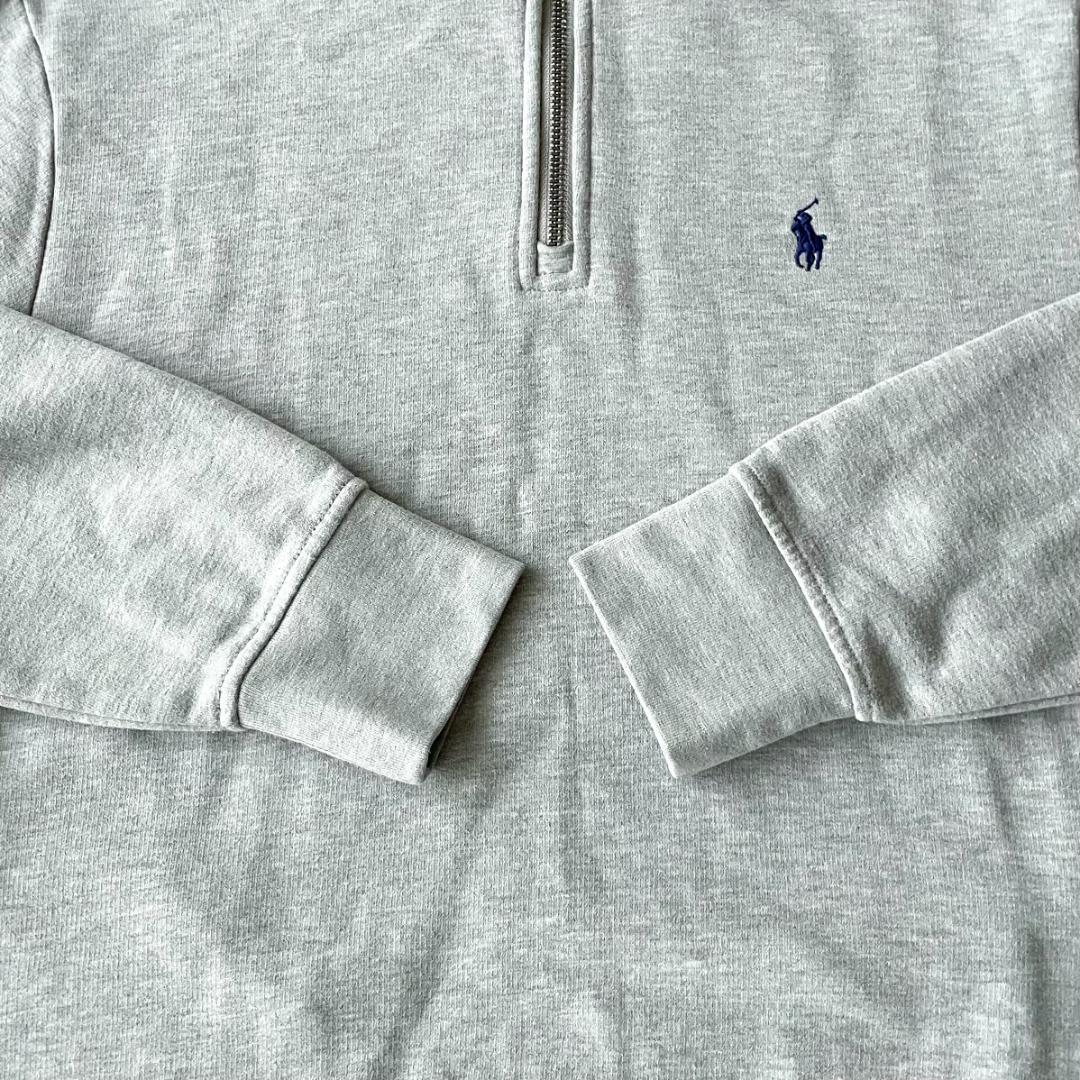 現行✨ポロラルフローレン ハーフジップスウェット 裏起毛 グレー M