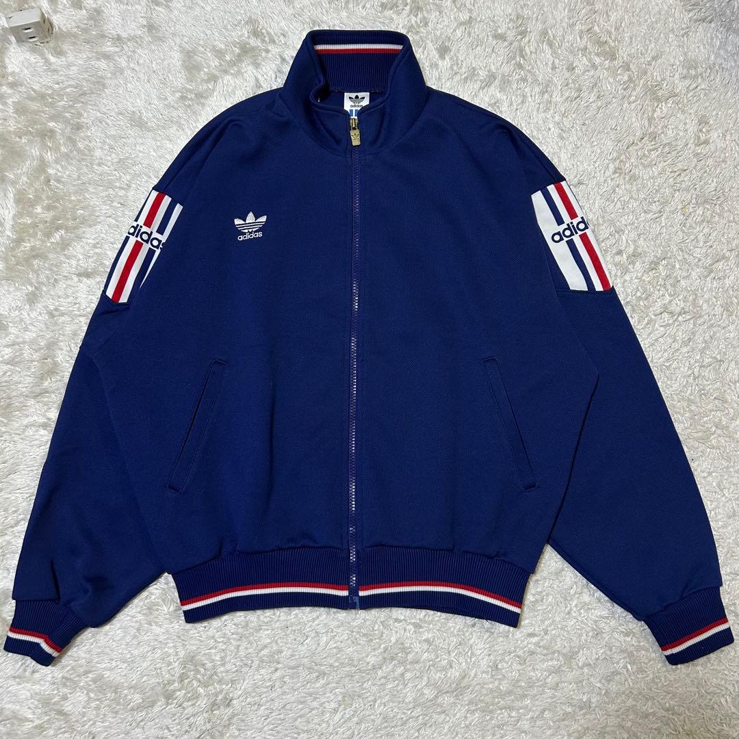 adidas アディダス トラックジャケット　刺繍ロゴ デサント社製