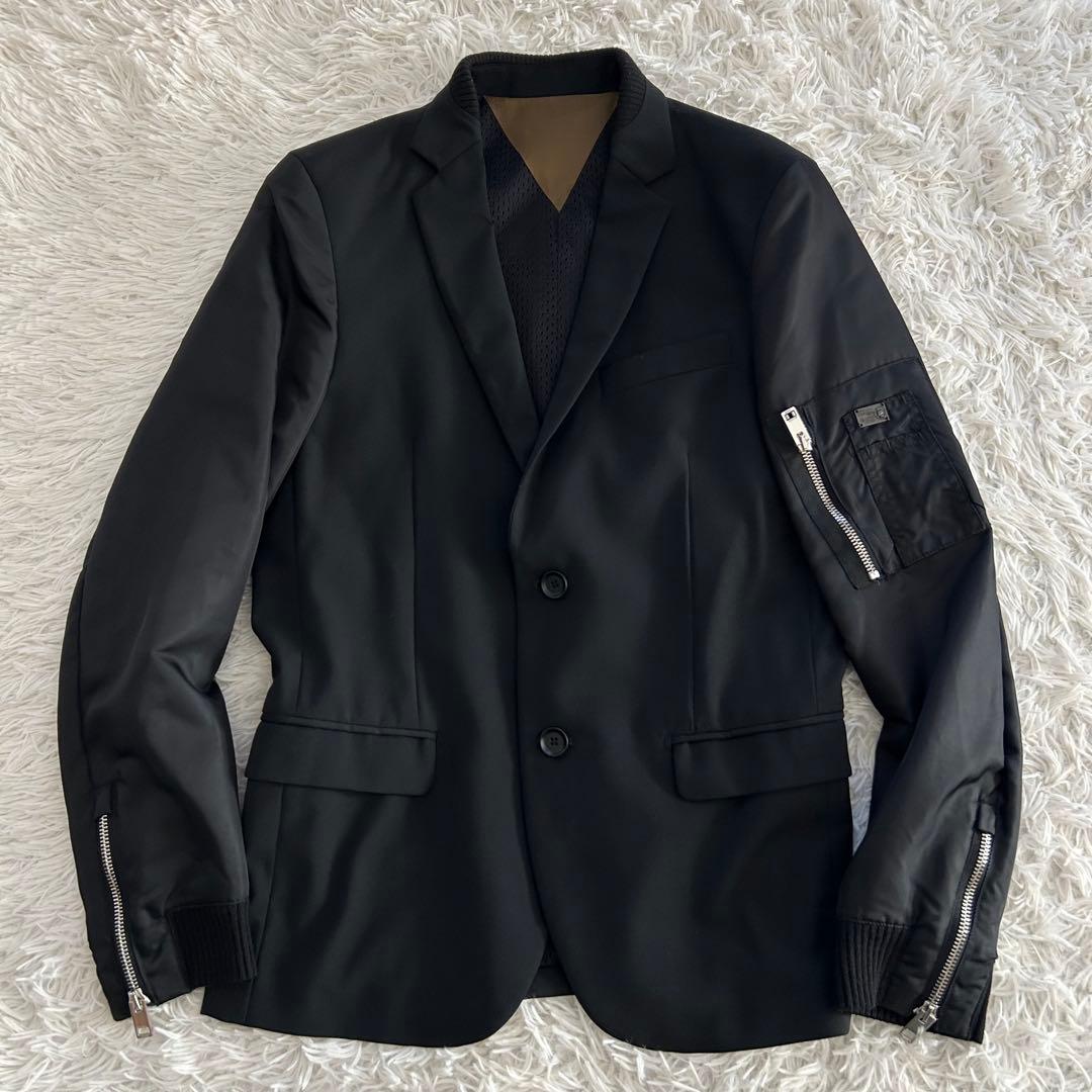 美品✨ Y2K ディーゼル 袖切替 ドッキング MA-1 テーラードジャケット
