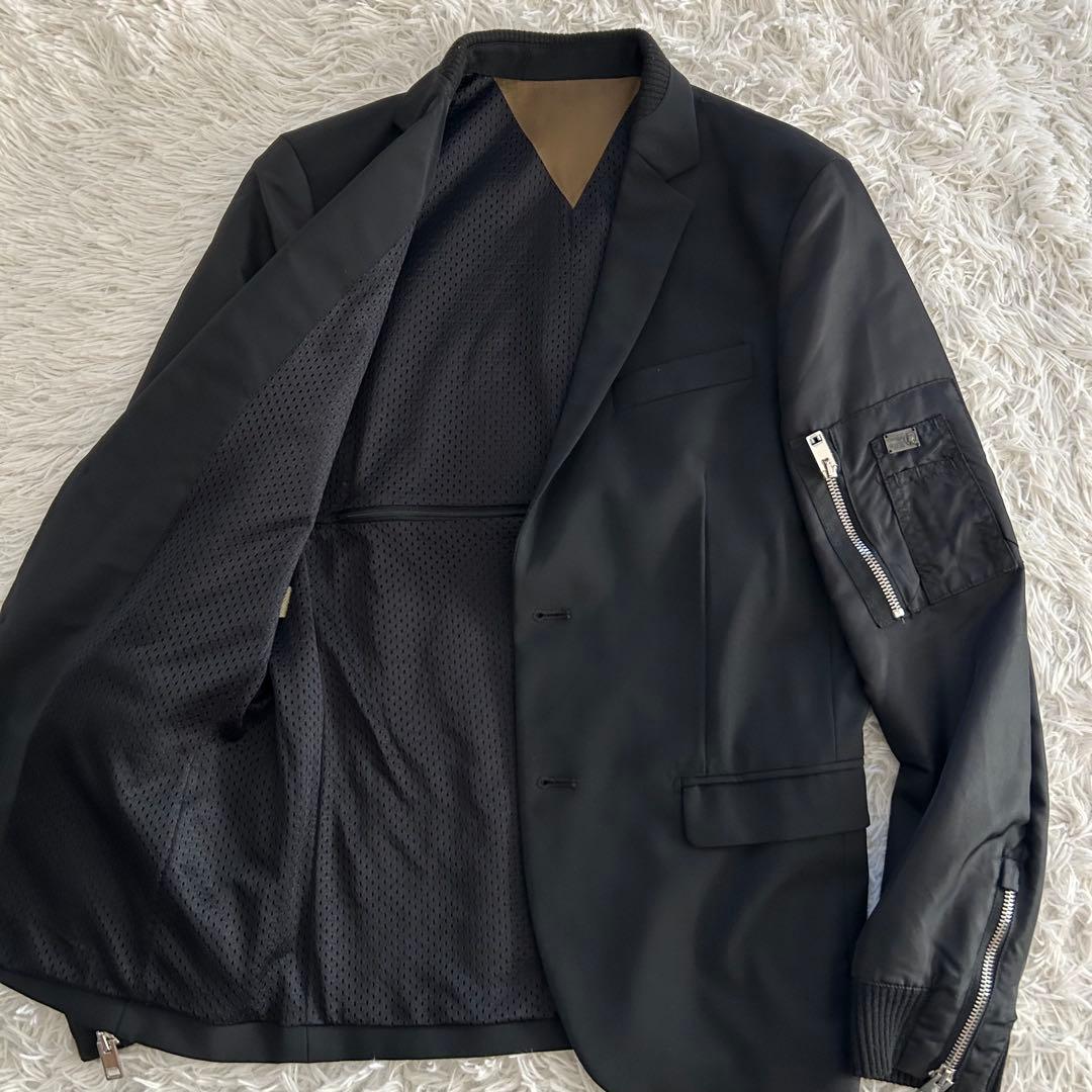 美品✨ Y2K ディーゼル 袖切替 ドッキング MA-1 テーラードジャケット