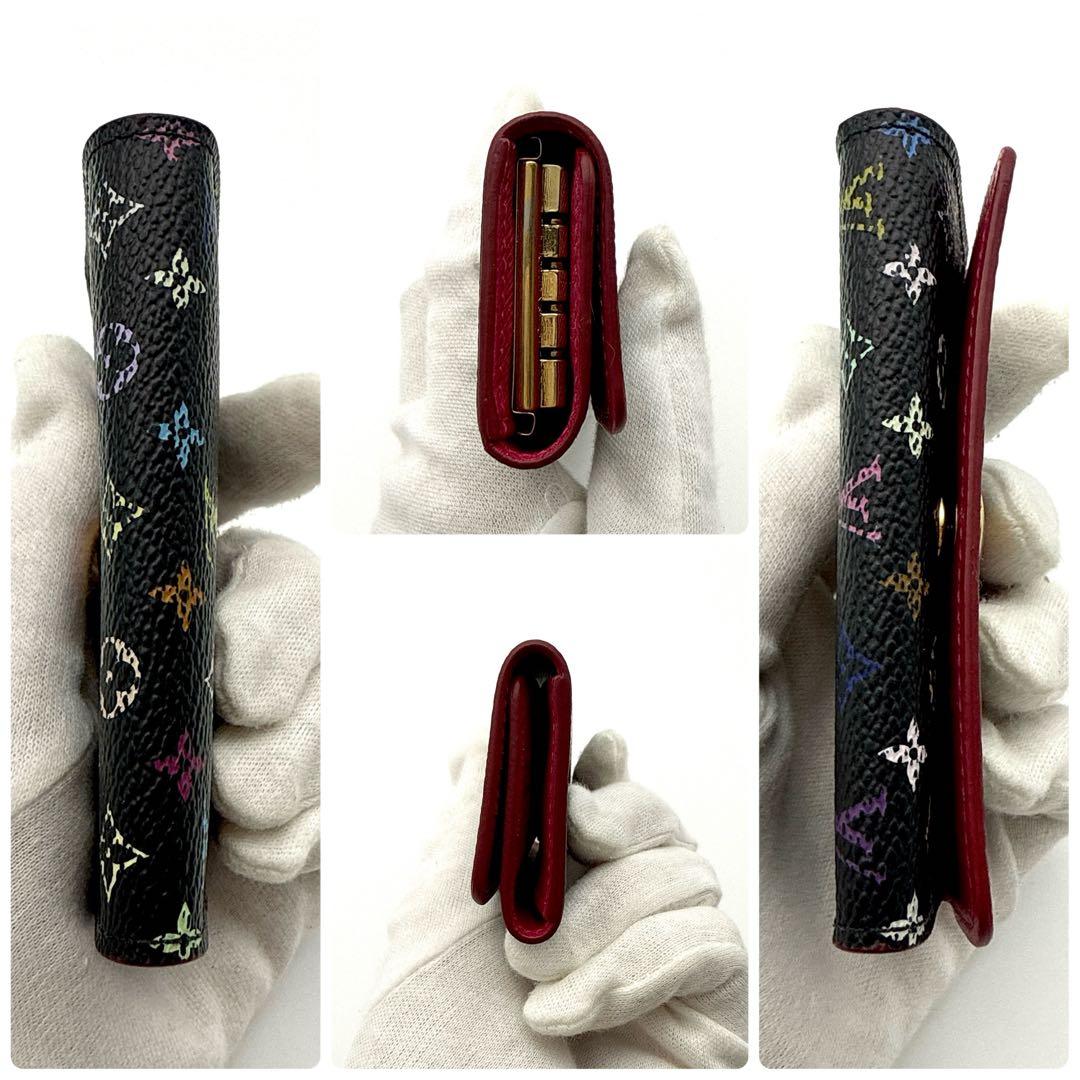 ヴィトン マルチカラー ４連 キーケース ミュルティクレ４ ブラック ビトン