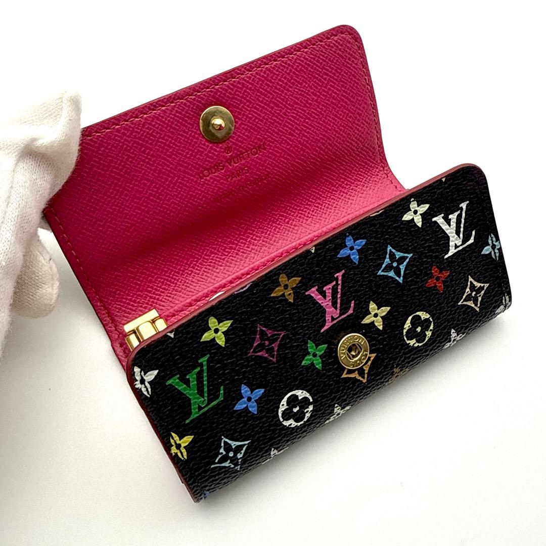 ヴィトン マルチカラー ４連 キーケース ミュルティクレ４ ブラック ビトン