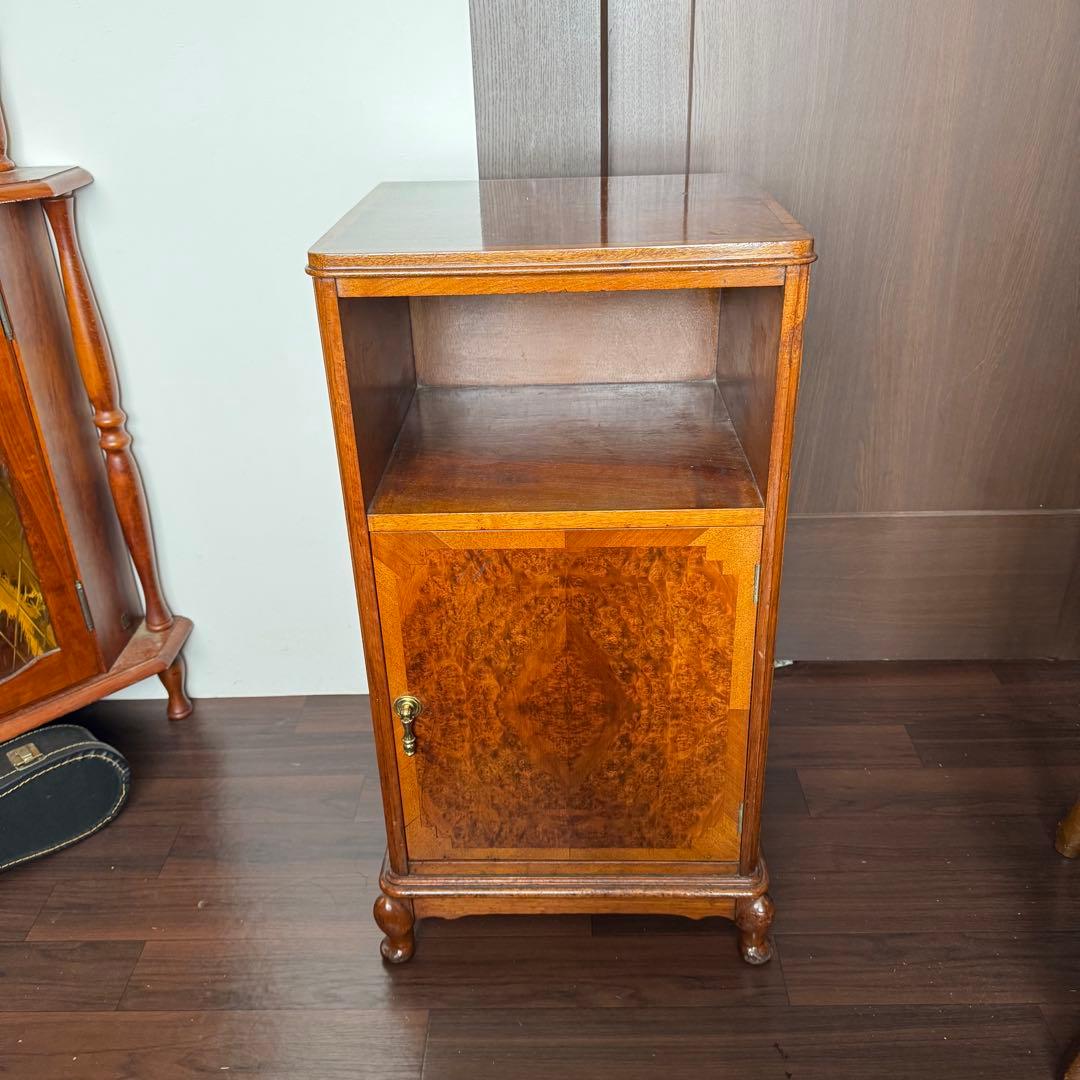 【希少】英国アンティーク サイドキャビネット 電話台 ベッドサイドチェスト