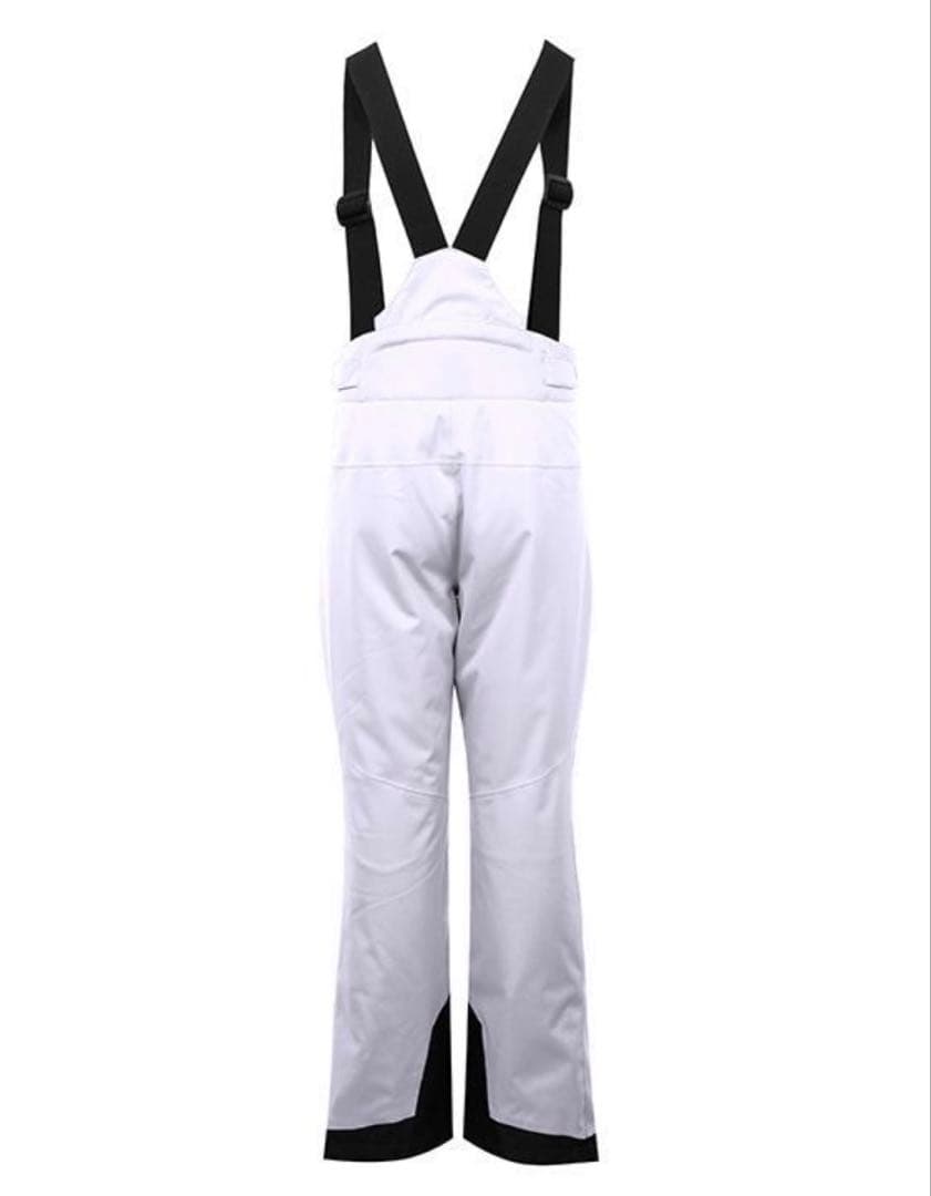 【美品】KJUS ガールズ用ホワイトスキーウェア サスペンダー付き　サイズ140