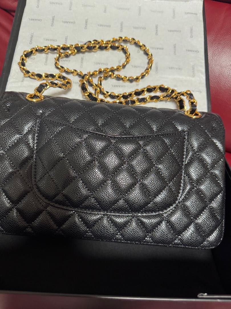 CHANEL ノベルティ　ダブルチェーン　フラップ　チェーンショルダー