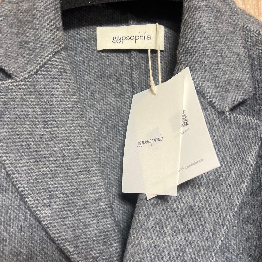 【gypsophila】ダブルブレストコート グレー S 新品未使用