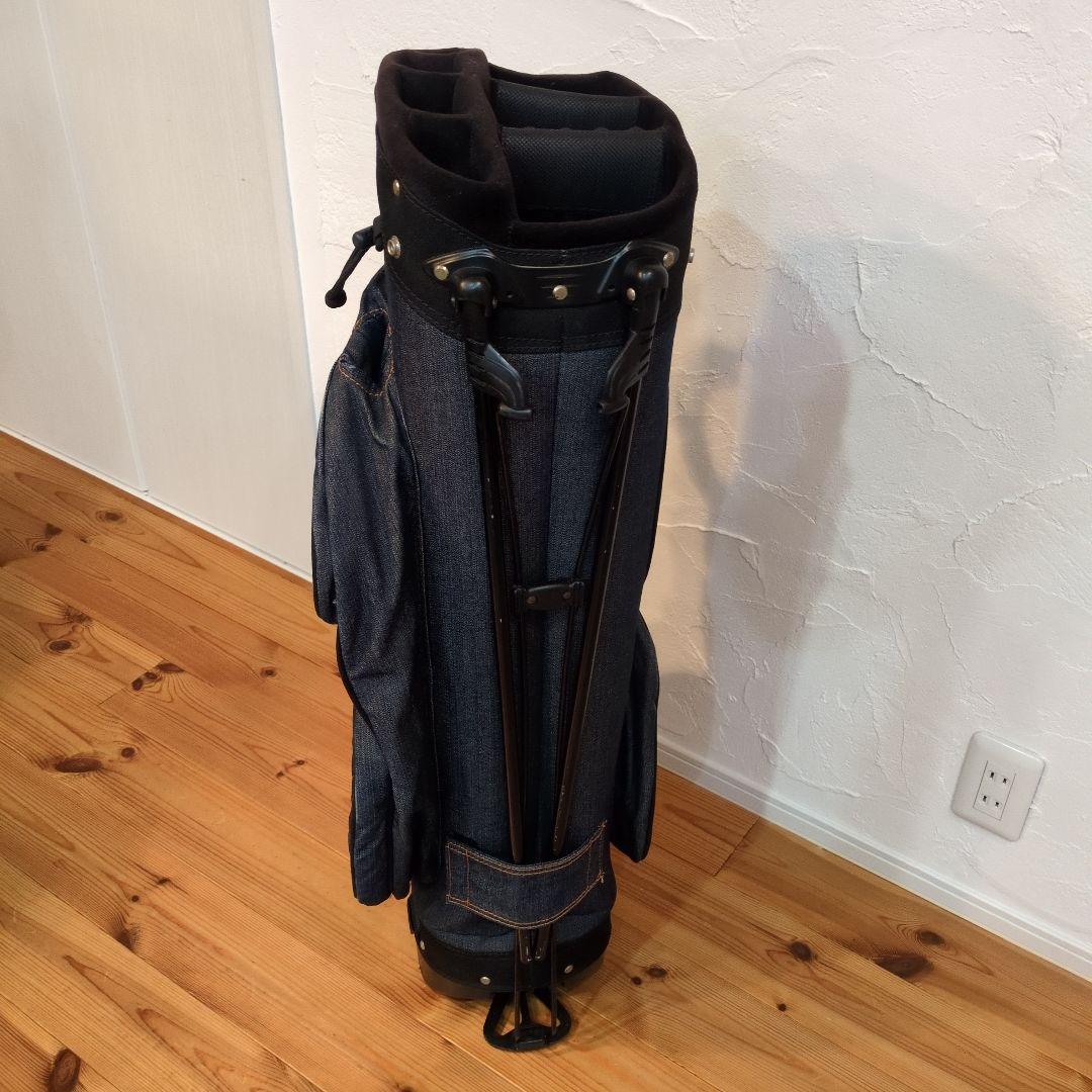 【希少品】エヴィス（EVISU）スタンド式キャディバッグ・デニム生地