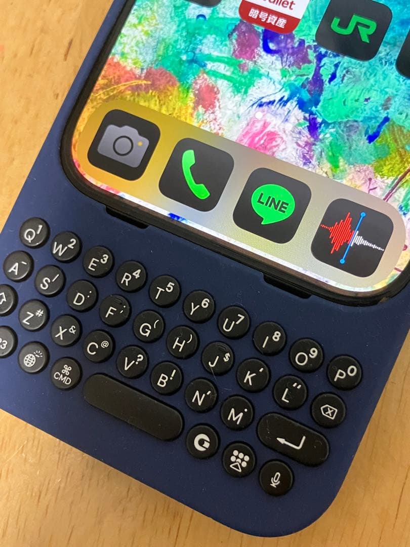 Clicks Keyboard iPhone 15 proケース/ネイビー