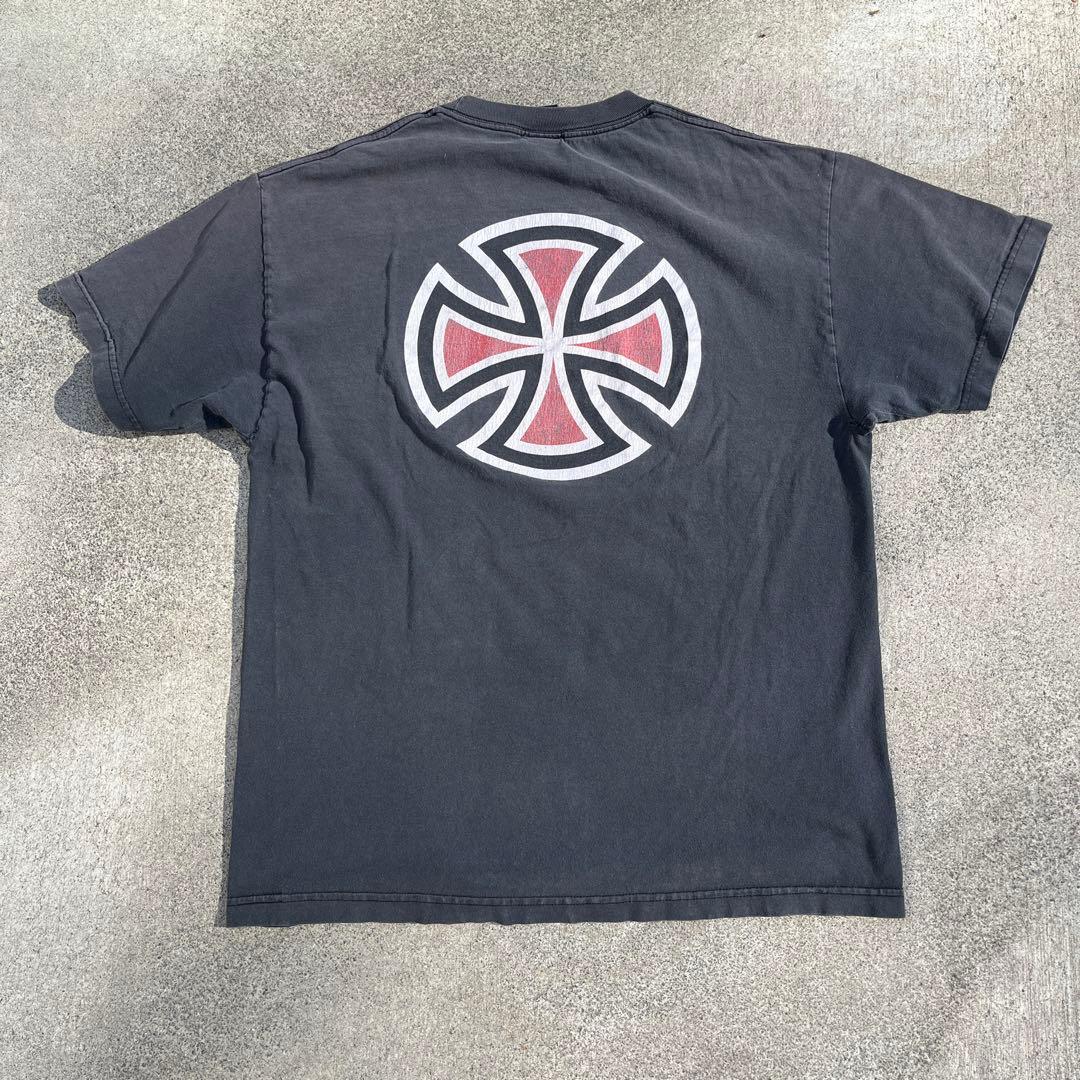 90’s インディペンデント tシャツ アイアンクロス L フェード