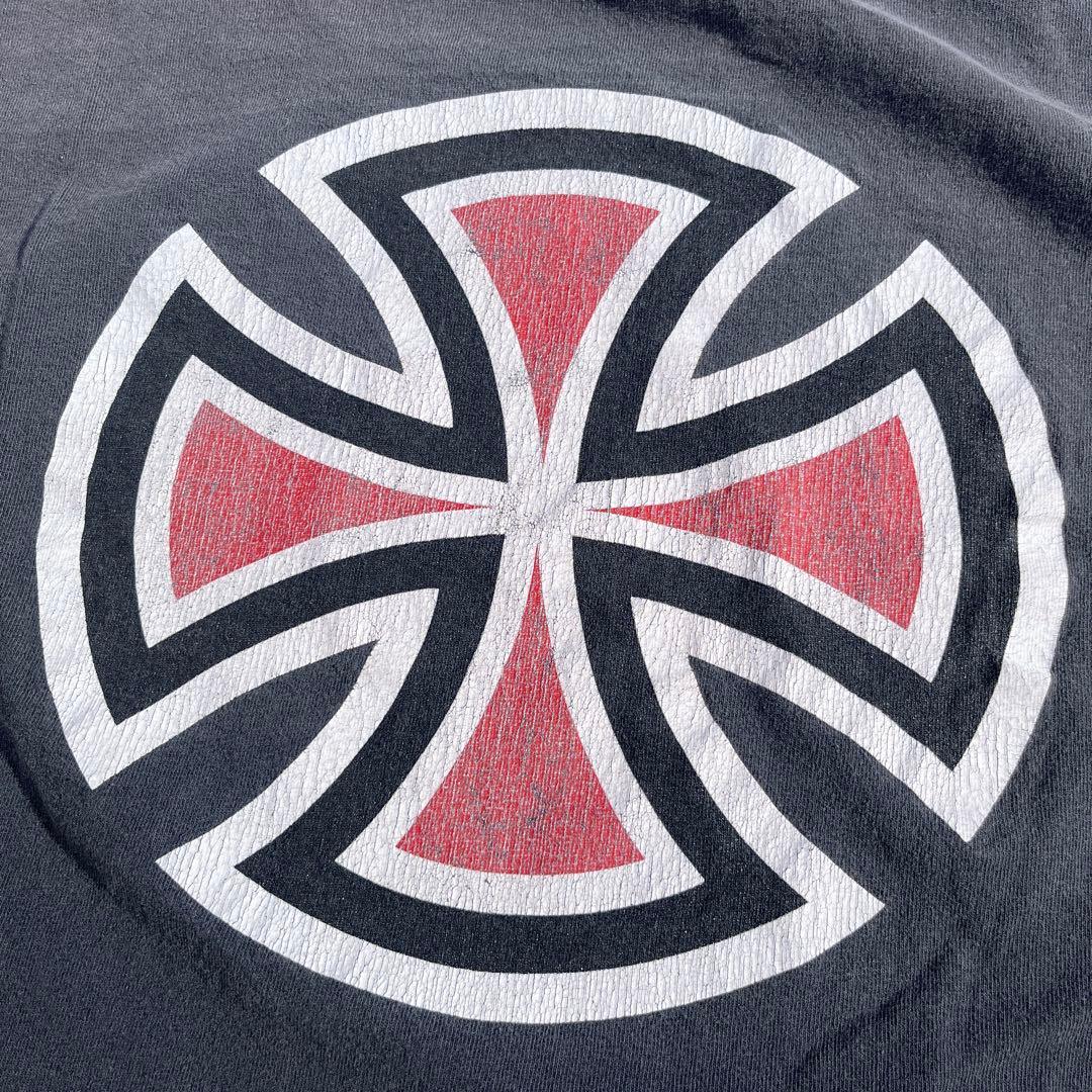 90’s インディペンデント tシャツ アイアンクロス L フェード