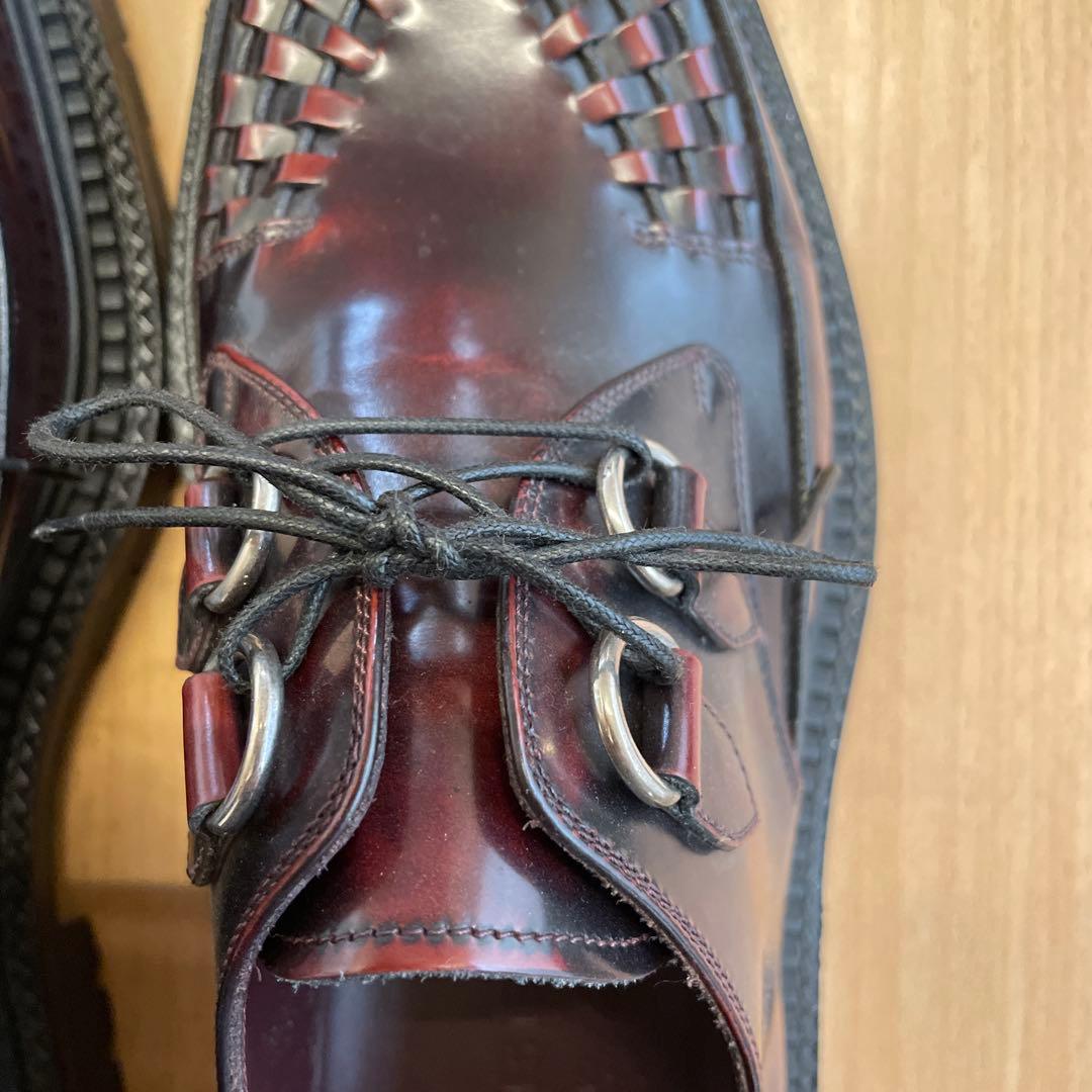 BURBERRY ダークレッド レースアップシューズ