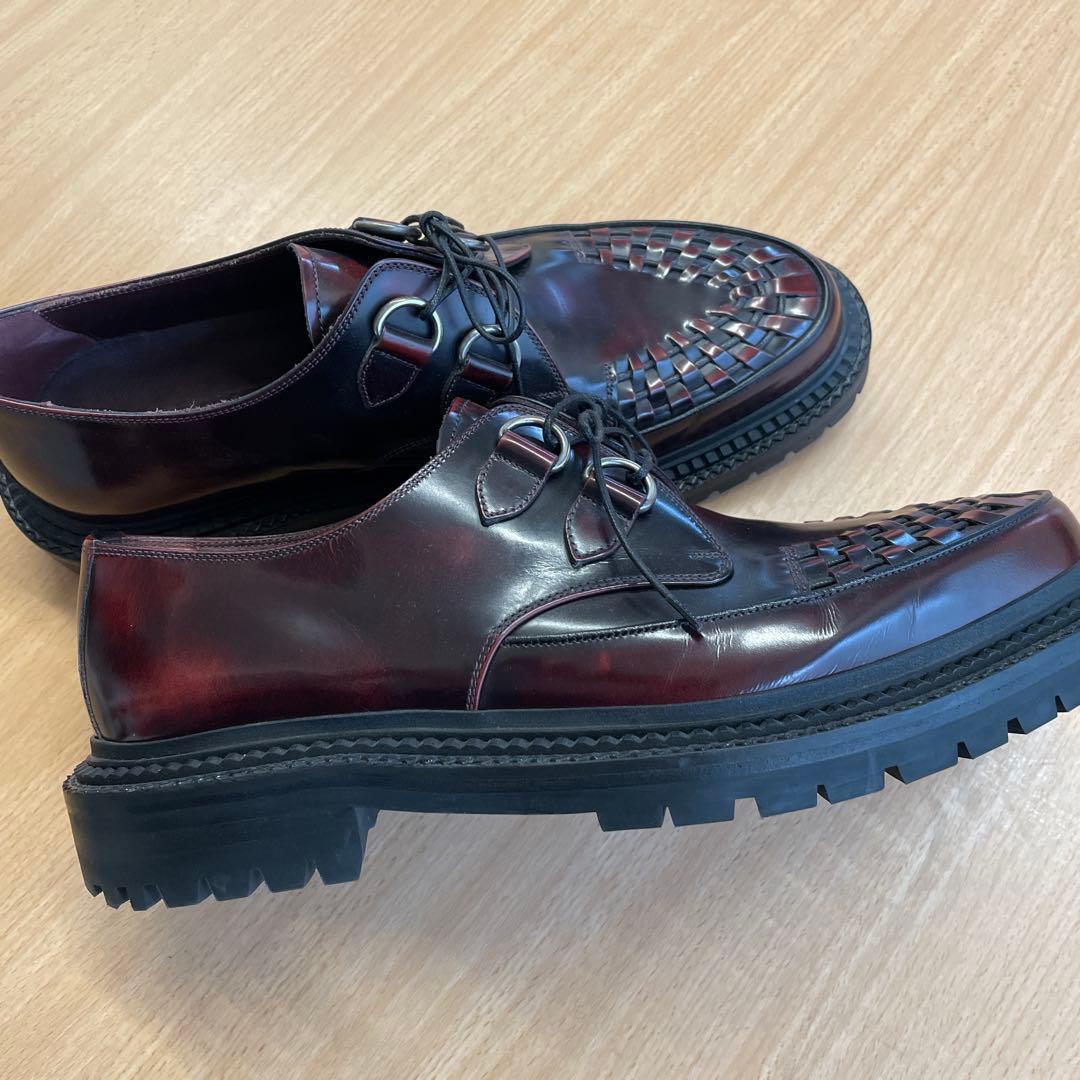 BURBERRY ダークレッド レースアップシューズ