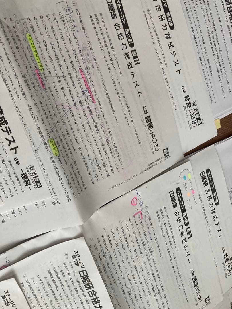 【2023年度】【アンサーガイド付き！】日能研6年合格力育成テスト【難関G】後期