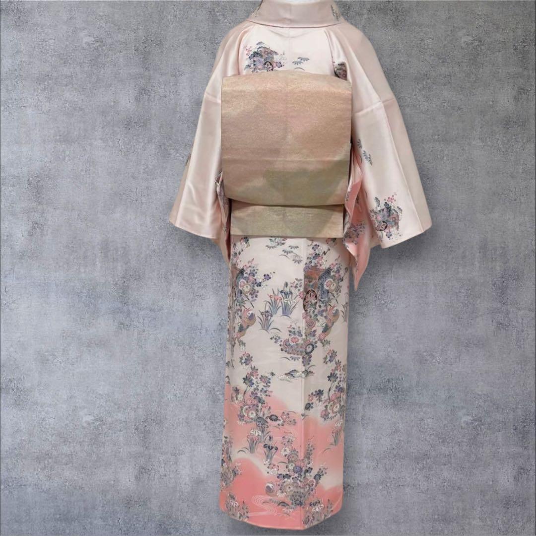 k148 セール価格変更済 訪問着 4点フルセット 身丈153裄丈65