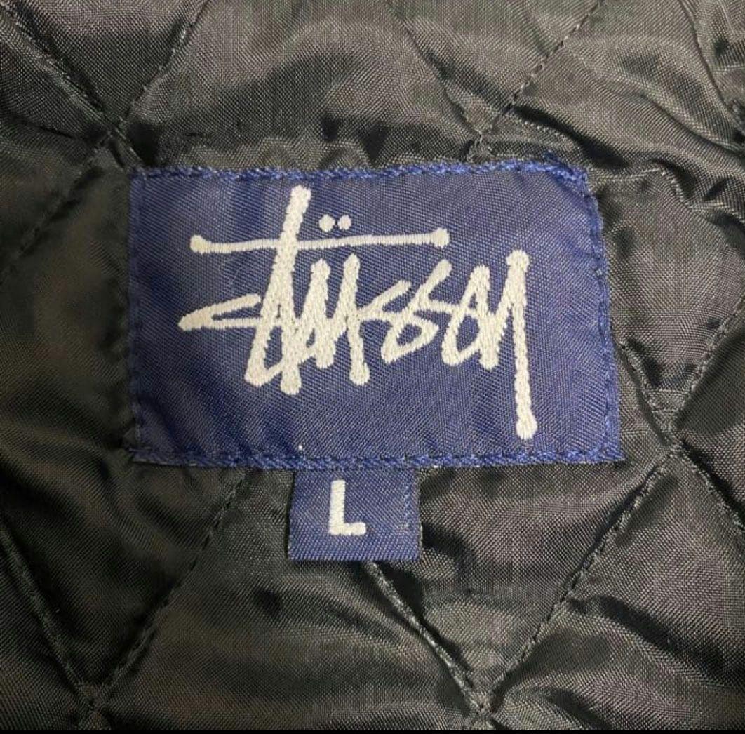 old stussy　スタジャン　刺繍　紺タグ　USA製　90s◎