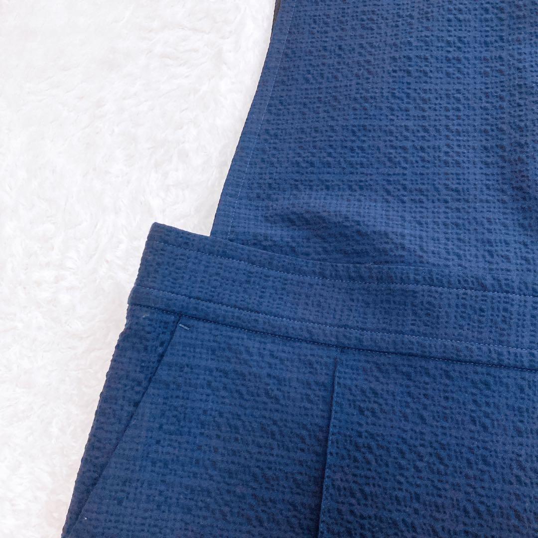 ✨美品✨バッカ シアサッカー カバードサロペット オールインワン ネイビー 36