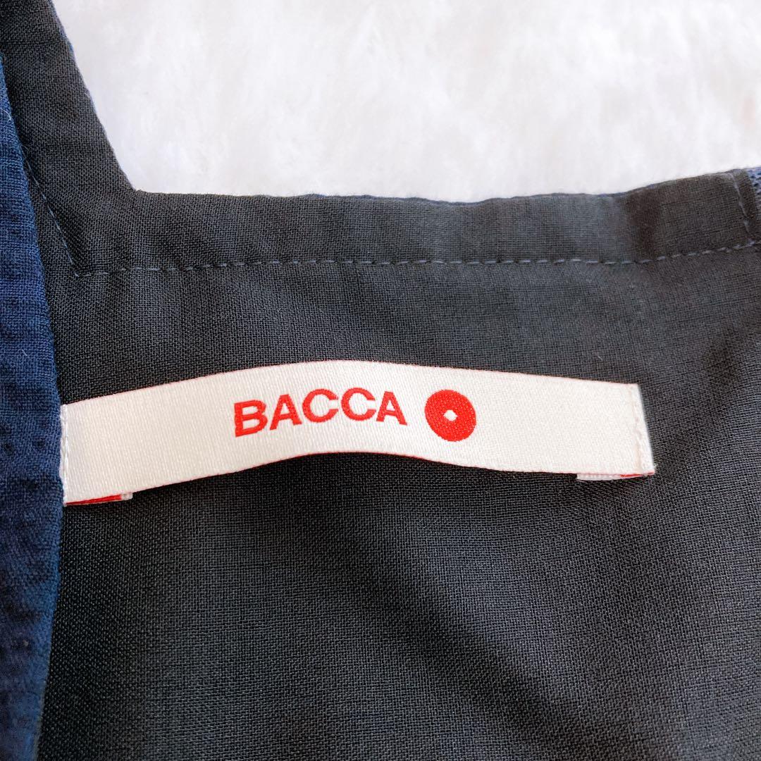 ✨美品✨バッカ シアサッカー カバードサロペット オールインワン ネイビー 36