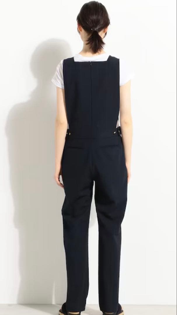 ✨美品✨バッカ シアサッカー カバードサロペット オールインワン ネイビー 36