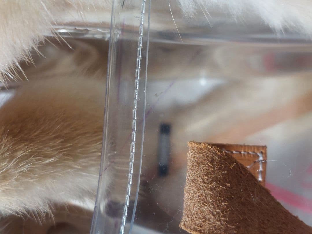 LUDLOWラドロー ミンクトリメッドPVCショルダーバッグ