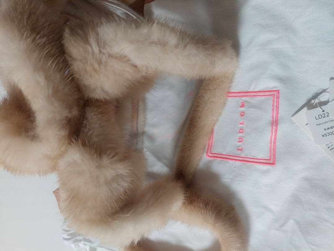 LUDLOWラドロー ミンクトリメッドPVCショルダーバッグ