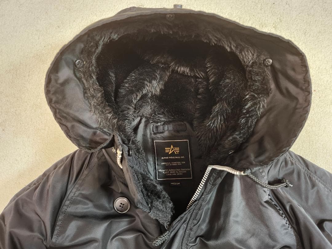 ALPHA INDUSTRIES N-3B フライトジャケット 黒 Mサイズ