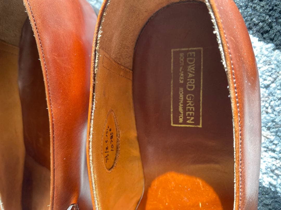 ★美品旧 エドワードグリーン バタフライ ローファー 7.5ブラウン