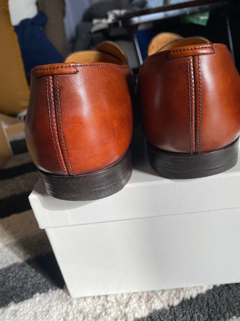 ★美品旧 エドワードグリーン バタフライ ローファー 7.5ブラウン