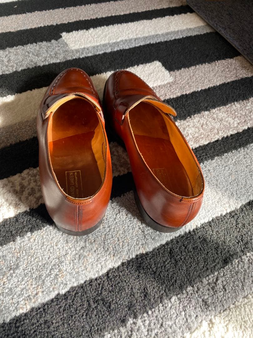 ★美品旧 エドワードグリーン バタフライ ローファー 7.5ブラウン