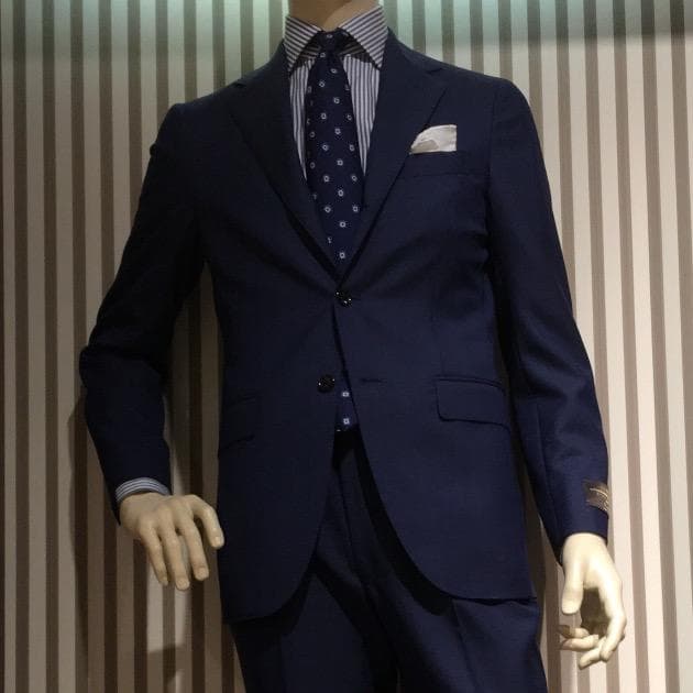BEAMSF　ビームスエフ　スーツ　セットアップ　ネイビー 46