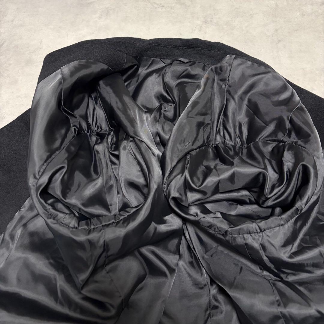 希少 L８ カシミヤ100% チェスターコート 黒 archive 大きい