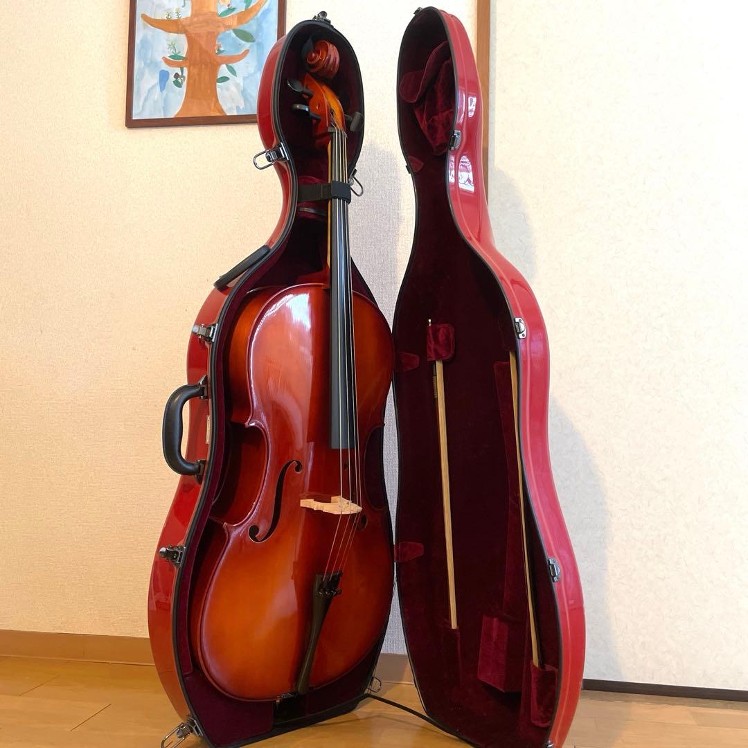 Qwerty出品 チェロ 4/4サイズ cello ハードケース付き