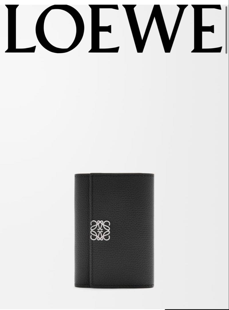 LOEWE アナグラム バーティカル ウォレット スモール ペブルグレインカーフ