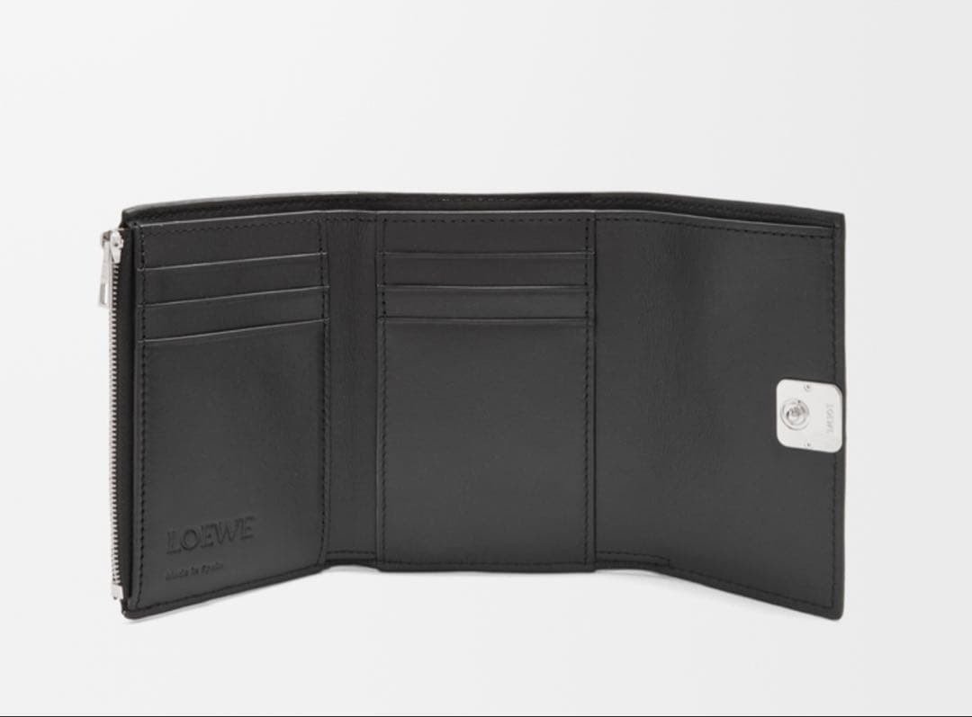 LOEWE アナグラム バーティカル ウォレット スモール ペブルグレインカーフ