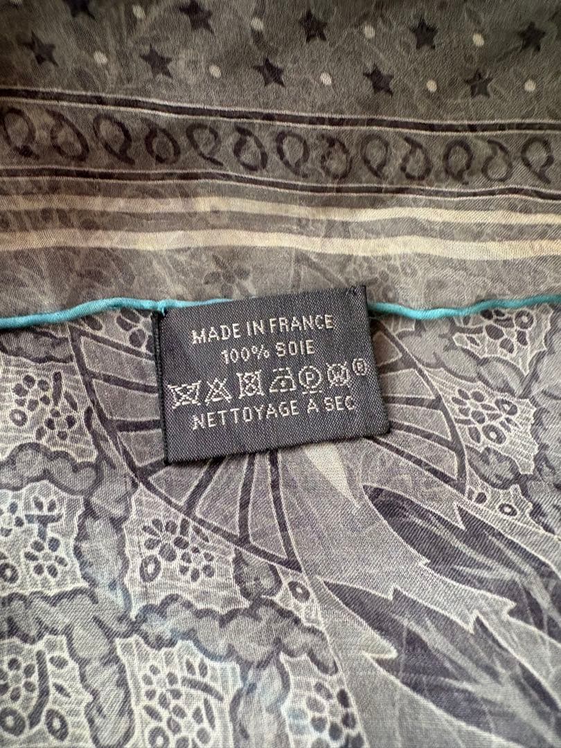 HERMESロングシフォンストール100%シルク